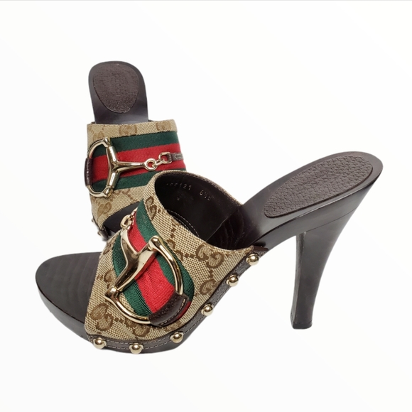 GUCCI HORSEBIT MULES CANVAS - Picture 14 of 16